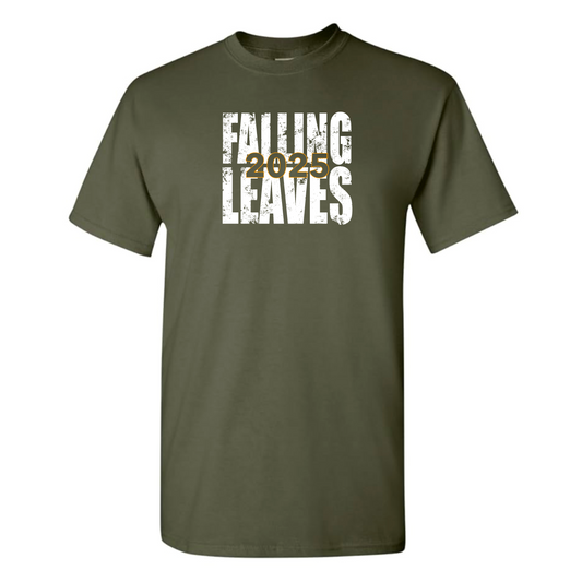 Falling Leaves White Block Tee