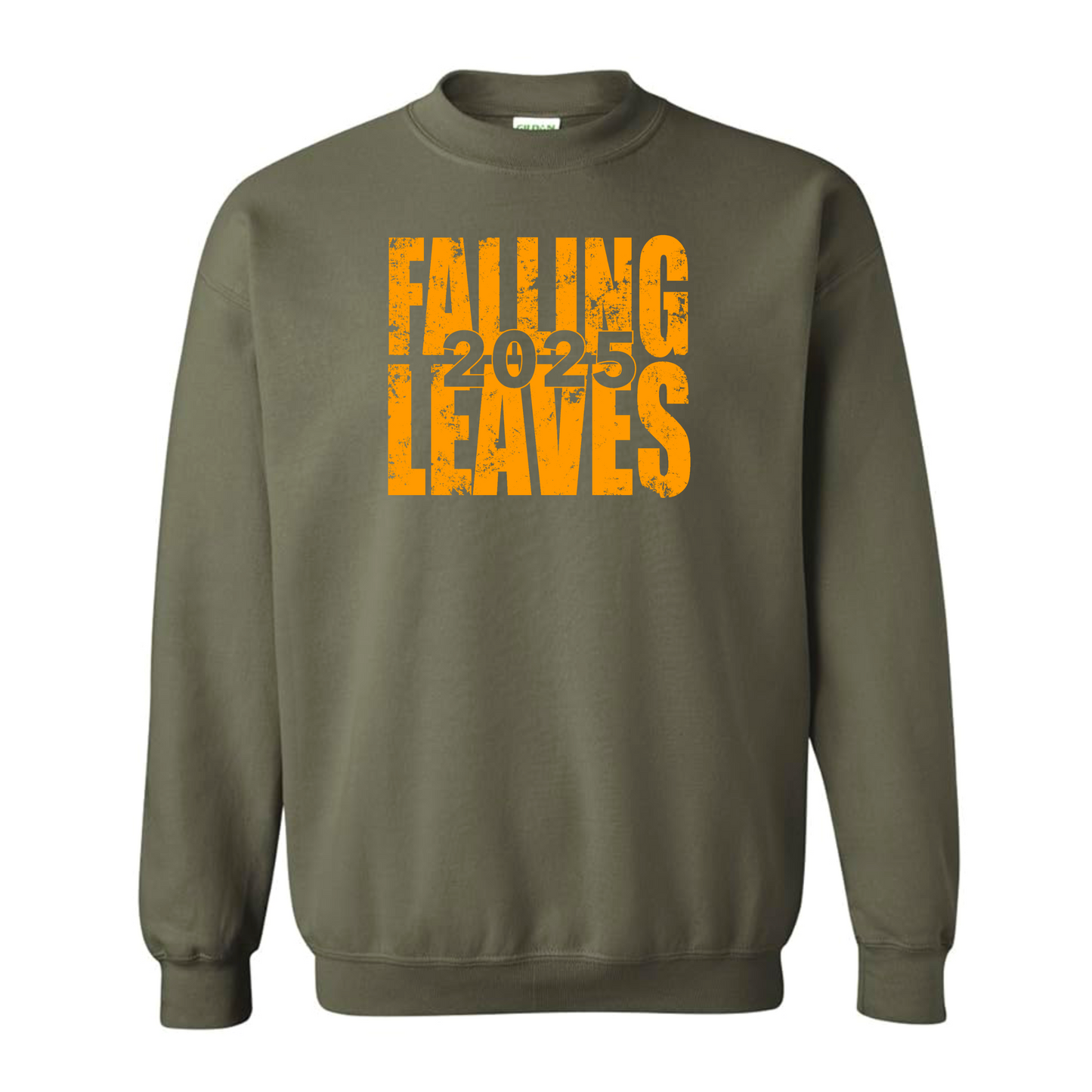 Falling Leaves Gold Block Crewneck