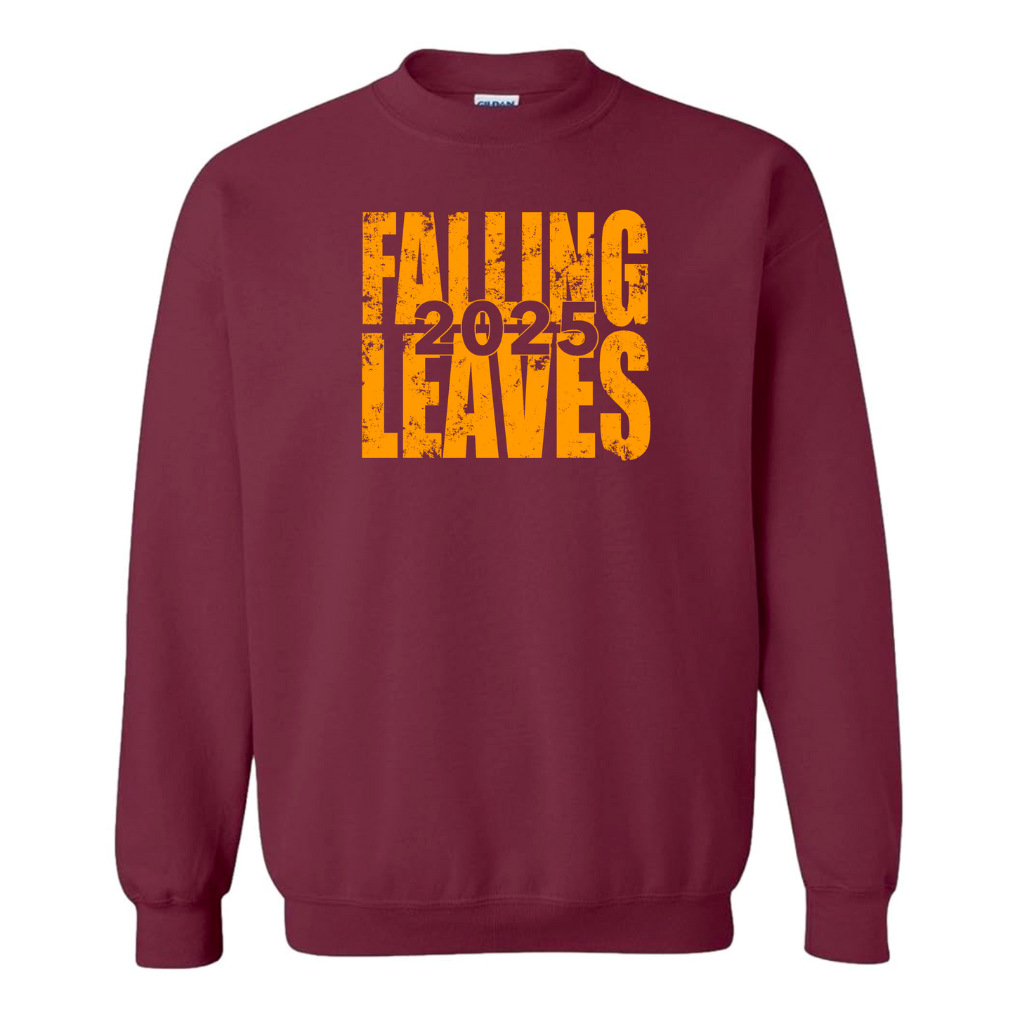 Falling Leaves Gold Block Crewneck