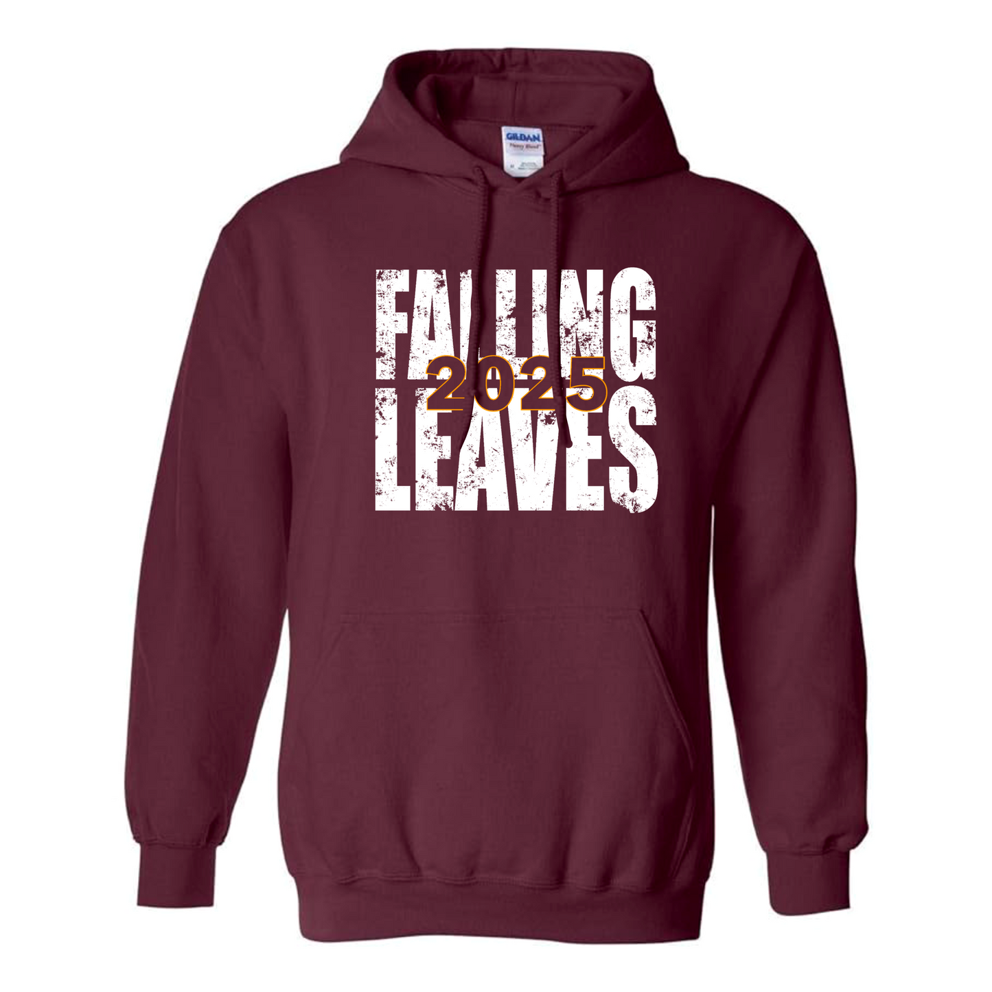 Falling Leaves White Block Hoodie