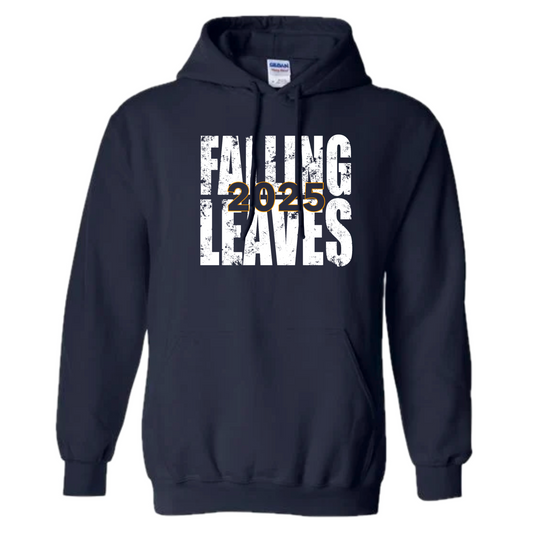 Falling Leaves White Block Hoodie