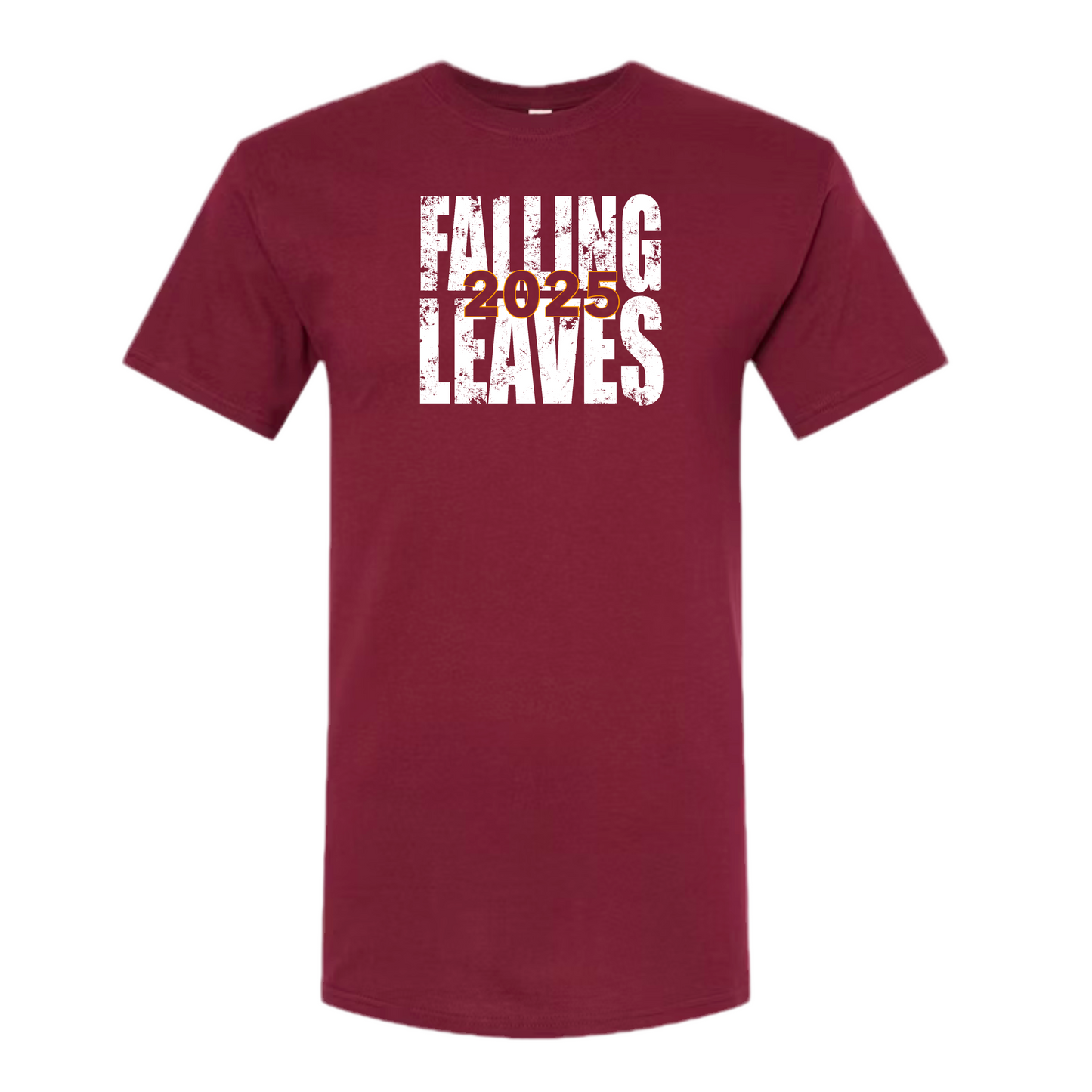 Falling Leaves White Block Tee