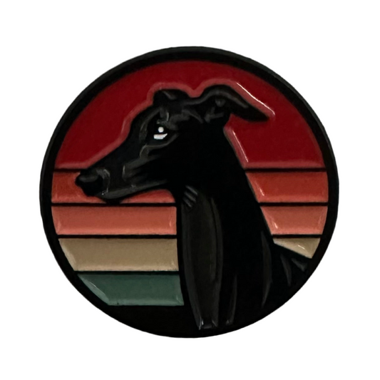 Greyhound Pin (Black)