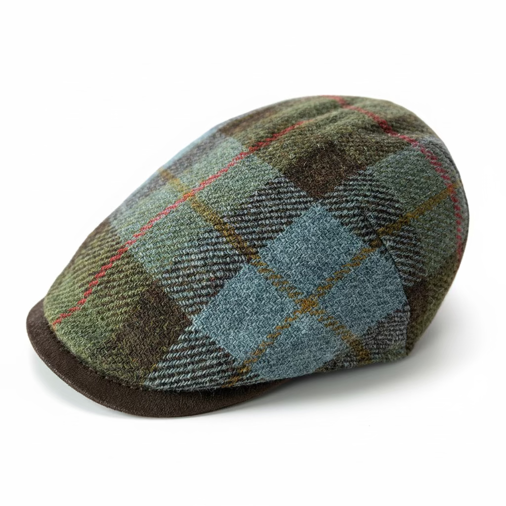 Hologramme Harris Tweed Plaid Flat Cap