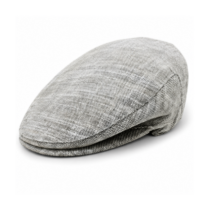 Gray flat cap on a white background