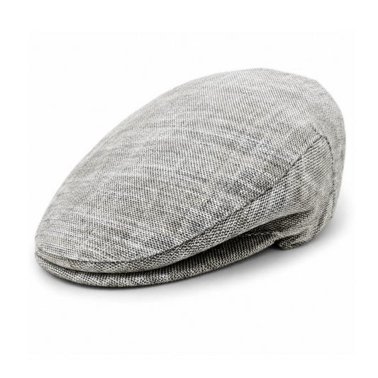 Gray flat cap on a white background