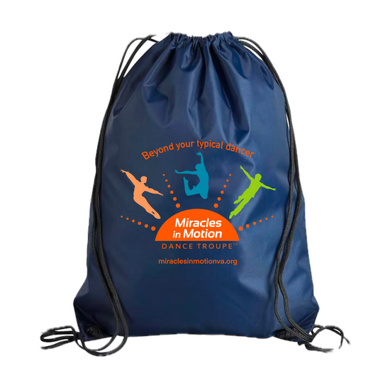 Miracles in Motion Logo Cinch Sack
