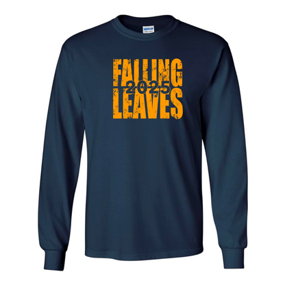Falling Leaves Gold Block Long Sleeve Tee