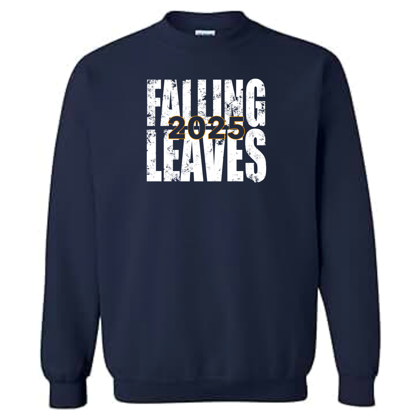 Falling Leaves White Block Crewneck