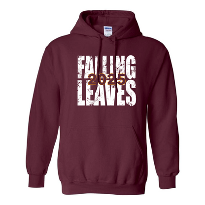 Falling Leaves White Block Hoodie