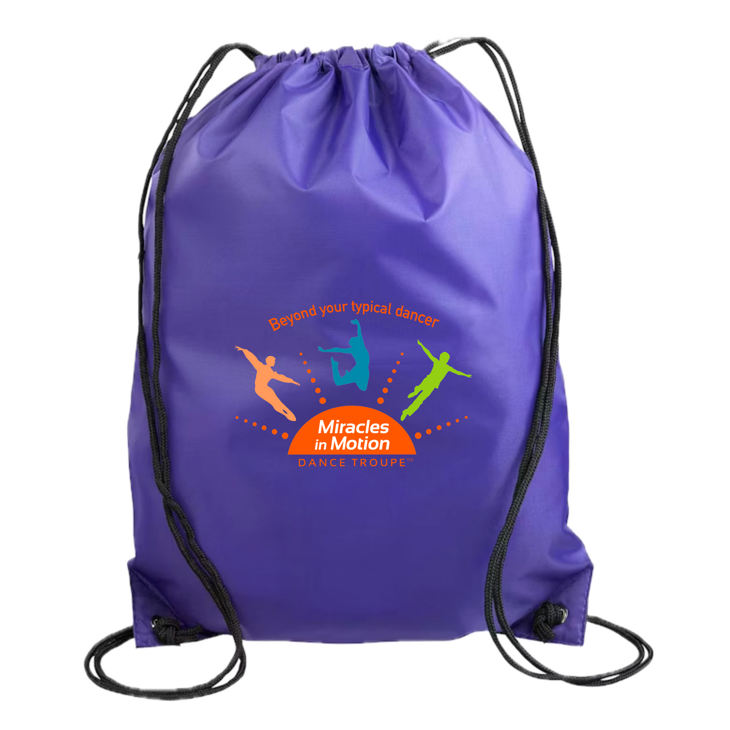 Miracles in Motion Logo Cinch Sack